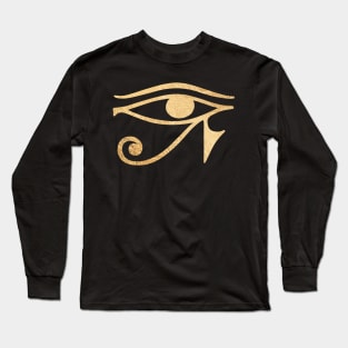 Eye of Horus, Faux Gold Long Sleeve T-Shirt